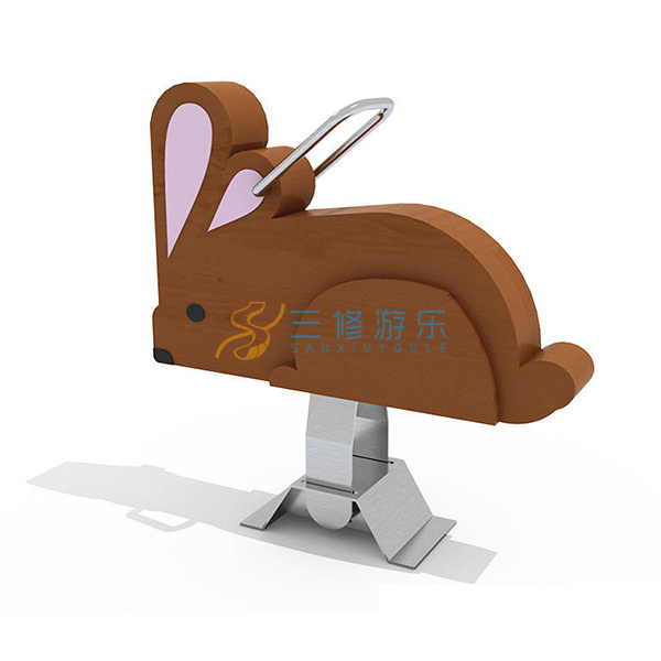 公园木质儿童亲子摇摇乐设备